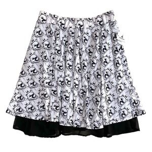 🆕 Star Wars Skirt Womens Small White Storm Trooper Skater Flare Disney Parks NWT